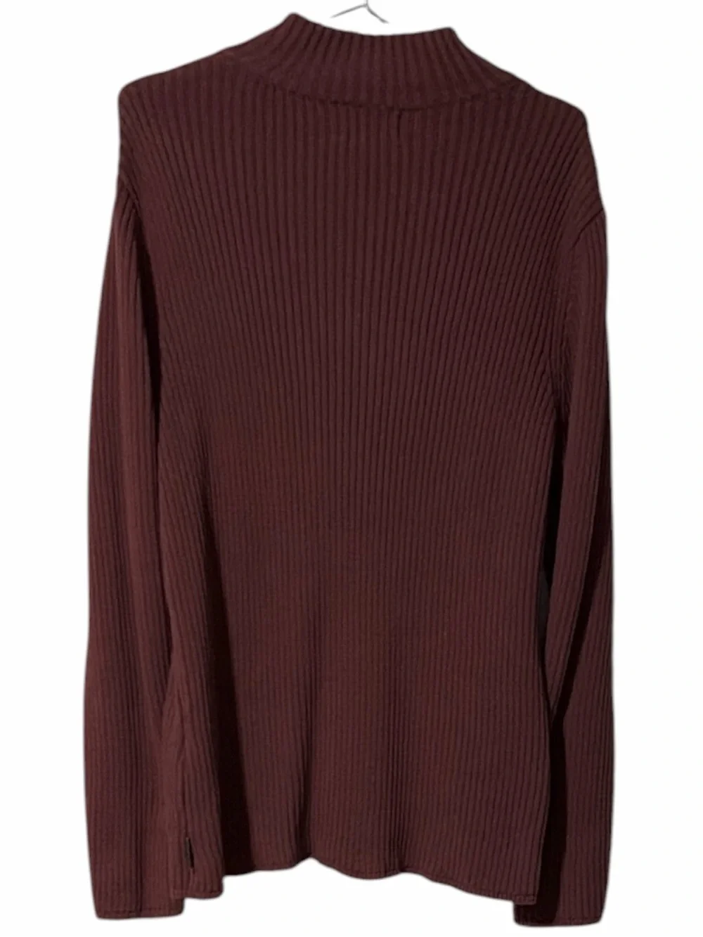 Woolrich Heritage Ribbed Henley Sweater - Button & Zip Mock Neck - Hazelberry - Picture 3 of 7